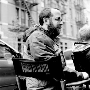 Martin Gero on set in New York for Bored to Death