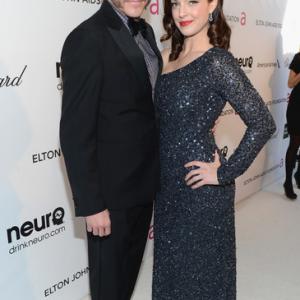 Actress Sadie Alexandru & Comedian Mike Dolan attend the 21st Annual Elton John AIDS Foundation Academy Awards Viewing Party at Pacific Design Center on February 24, 2013 in West Hollywood, California