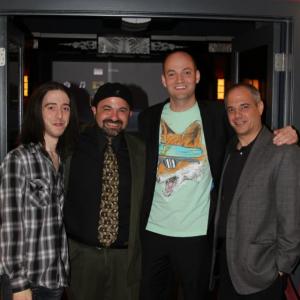 With Director Kris Roselli and Manager Mark Elson and musician Tim Bello after premier of our documentary The Projectionist a passion for film