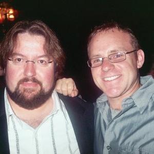 Eric with coproducer Bob Gustafson at the Forever In Our Hearts video launch party in March 2005