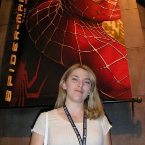 Suzy Magnin at Spider-Man 2 - The Game - booth at E3 2004.