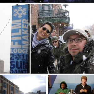 On Main Street at Park City. At Sundance 2011 with BEATS RHYMES & LIFE