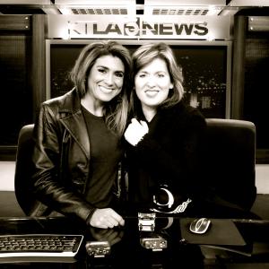 Farnaz with Vera Jimenez at KTLA 5 news 2012