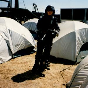 Farnaz Samiinia as an Extra on the set of Starship Troopers 1997