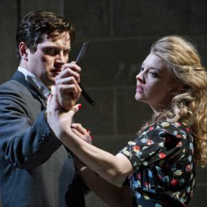 Kieran Bew as John and Natalie Dormer as Julie in Partrick Marber's 'After Miss Julie' at the Young Vic Theatre