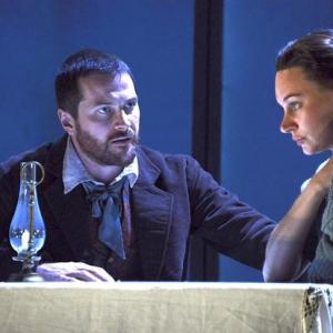 Kieran Bew (Laurent) & Pippa Nixon (Therese) in Therese Raquin at Theatre Royal Bath 2014