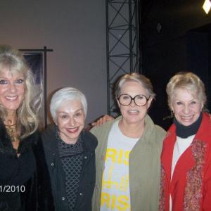 Actors Cathy Fox Josephine Zeitlin Sharon Gless Sheilah Morrison after Sharons performance in A RoundHeeled Woman