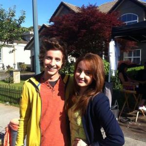 Nick and Brittney Wilson on set of Pants on Fire