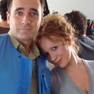 Nina Bell and Allan Hawco on set of ZOS: Zone of Separation