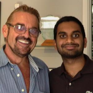Aziz Ansari star of the hit NBC show Parks and Recreation with Marc in Burbank