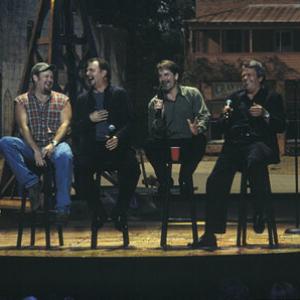 Still of Bill Engvall, Jeff Foxworthy, Ron White and Larry the Cable Guy in Blue Collar Comedy Tour: The Movie (2003)