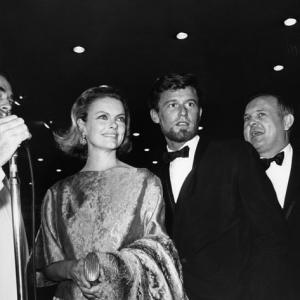 Roddy McDowall and Marion Donen Johnny Grant at far right circa 1950s