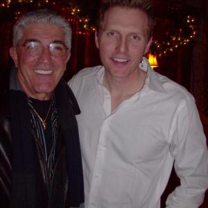 Frank Vincent and Barret Walz at the Chicago Overcoat wrap party