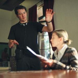 Director Matthew Testa and actress Sterling Fitzgerald on the set of Answering Abbey (2004, American Film Institute).