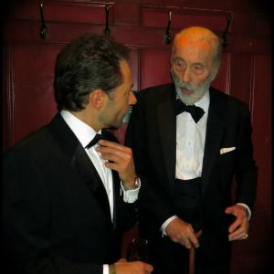 Sir Christopher Lee and David Giammarco Skyfall Royal World Premiere