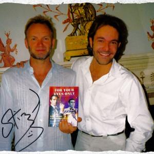 A Stinging Endorsement David Giammarco and Sting  along with his book of choice  at home in London England