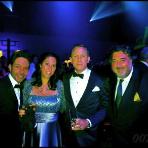 caption left to right David Giammarco Hilary Saltzman Daniel Craig and Steven Saltzman attend the Royal World Premiere of Skyfall on the 50th Anniversary of the James Bond films