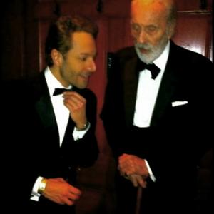 Sir Christopher Lee and David Giammarco attend the Royal World Premiere of the 50th Anniversary James Bond film SKYFALL at Royal Albert Hall London