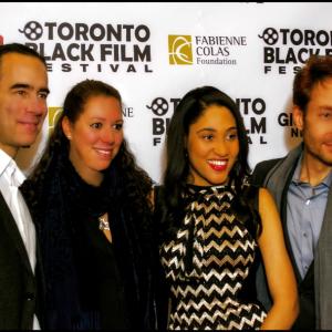 You Belong To Me The Ruby McCollum Story Producer Hilary Saltzman and David Giammarco photographed on the Red Carpet for the Canadian Premiere of the film accompanied by Emile Castonguay and Joyce Fuerza of the Fabienne Colas Foundation