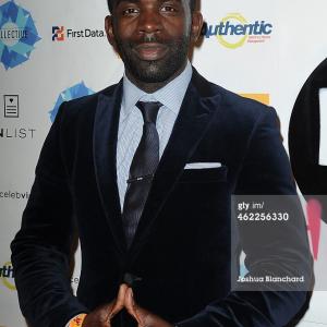 Jimmy Akingbola arrives at Cards For Humanity Game Poker Night Presented By INLIST Secret Saygus Celebvidy First Data And Authentic 