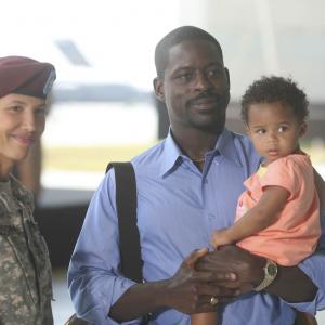 Still of Wendy Davis and Sterling K Brown in Army Wives 2007