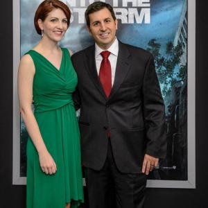 Ken Cole and Amber Cole at the premiere of Into the Storm 2014