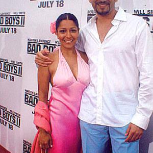 Bad Boys II Premiere LA 70903 Jason Manuel Olazbal Detective Vargas with fiance Sunita Param