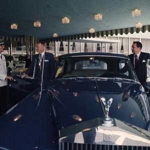 Conrad Hilton with his father Baron and their Rolls Royce C 1978