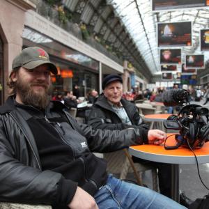 Greg Olliver with Michael Micky Burn MC in Paris while shooting the documentary Turned Towards the Sun