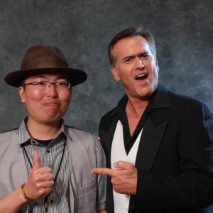 Bruce Campbell who is mostly known for the legendary hero Ashley Ash J Williams in The Evil Dead 1981 and the Fright Night Film Festival 2012 Best Foreign Short Film Award Winner Ryota Nakanishi