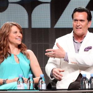 Lucy Lawless and Bruce Campbell at event of Survivors Remorse 2014