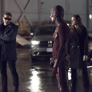 Still of Wentworth Miller Danielle Panabaker and Grant Gustin in The Flash 2014