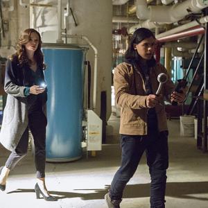 Still of Danielle Panabaker and Carlos Valdes in The Flash 2014