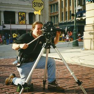 Filming a BW short on the Universal Studios Orlando New York City backlot 1997