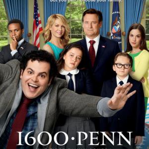 Still of Bill Pullman Jenna Elfman Martha MacIsaac Josh Gad Benjamin Stockham and Amara Miller in 1600 Penn 2012