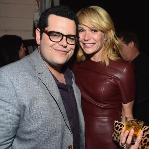 Katie Aselton and Josh Gad at event of The Comedians (2015)