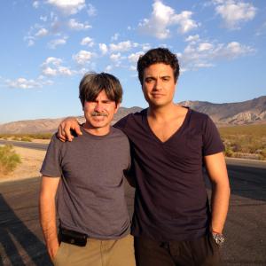 Francisco Javier and Jaime Camil During the shooting of the Short movie  Zero Hour Written by Guillermo Arriaga Directed by Dan Carrillo