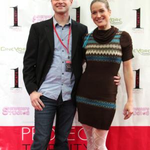 Mark Kochanowicz with Carrie Leigh Snodgrass at the 2011 Philadelphia Film & Animation Festival.