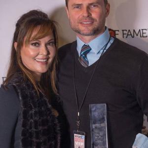 Assumption or Risk lead actress Patricia Mizen with director Mark Kochanowicz at the 2015 Winter Film Awards