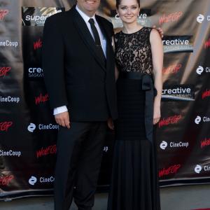 James Whittingham and his costar from The Sabbatical Laura Abramsen at the Canadian premiere of WolfCop in Regina Canada June 6 2015