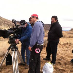 Codirector David Osorio with camera team on set of Borderline