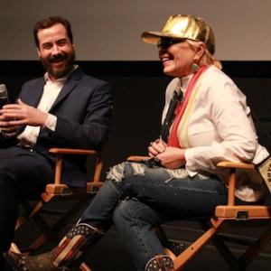 Director Eric Weinrib and Roseanne Barr take questions from the audience at the world premiere of 