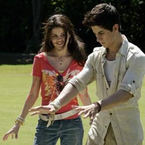 Still of David Henrie and Selena Gomez in Wizards of Waverly Place The Movie 2009