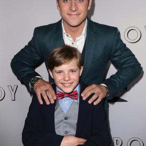 David Henrie and Jakob Salvati at event of Little Boy 2015