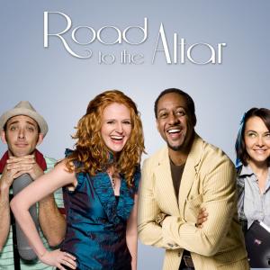 Leyna Juliet Weber and Jaleel White with cast of Road to the Altar