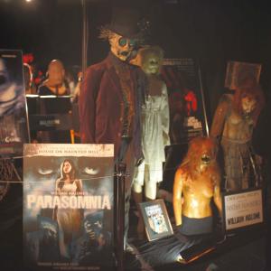 A display of characters from the films of William Malone in the museum of Monsterpaloosa 2011