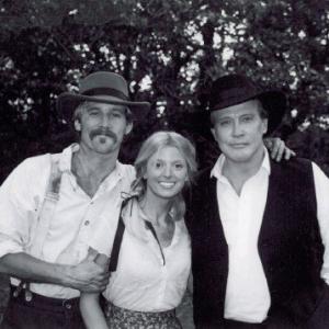 Candid of Julian Adams Gwendolyn Edwards and Lee Majors from The Last Confederate