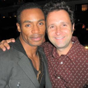Lonnie Henderson with Richard Gibai director of feature film, In Sight.