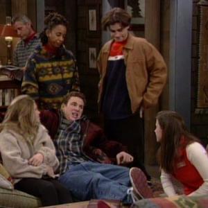 Still of Linda Cardellini Danielle Fishel Trina McGee Ben Savage and Rider Strong in Boy Meets World 1993