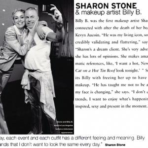 Billy B and Sharon Stone In Style Magazine